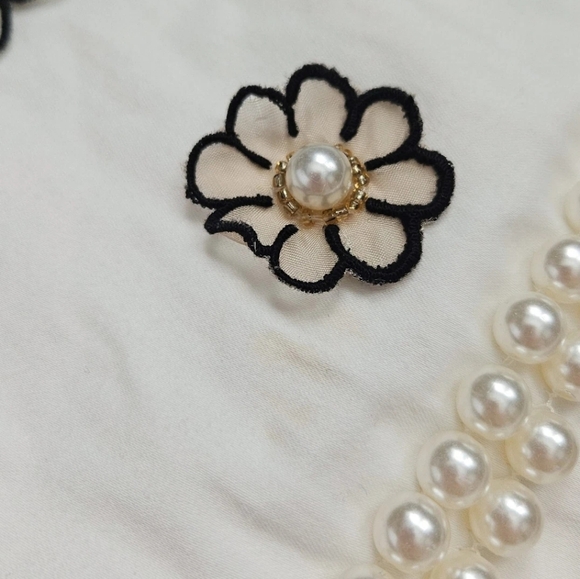 Anthropologie Maeve Pearl Embellished Floral Mini Dress White Size XL Coquette - Picture 12 of 13